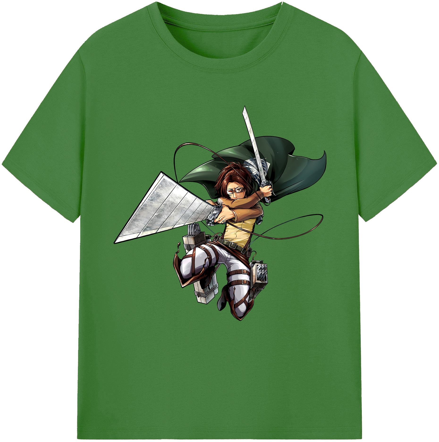 （画像用） 進撃の巨人 ハンジ·ゾエ Attack on Titan Hanji Zoe レディースカジュアルプリントTシャツ（綿100％）